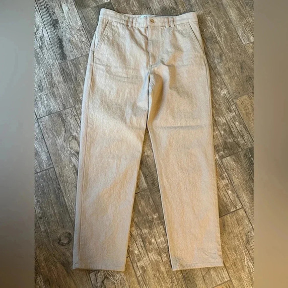 COS women’s regular chino trouser pants khaki jeans straight leg size 8 - Picture 1 of 10